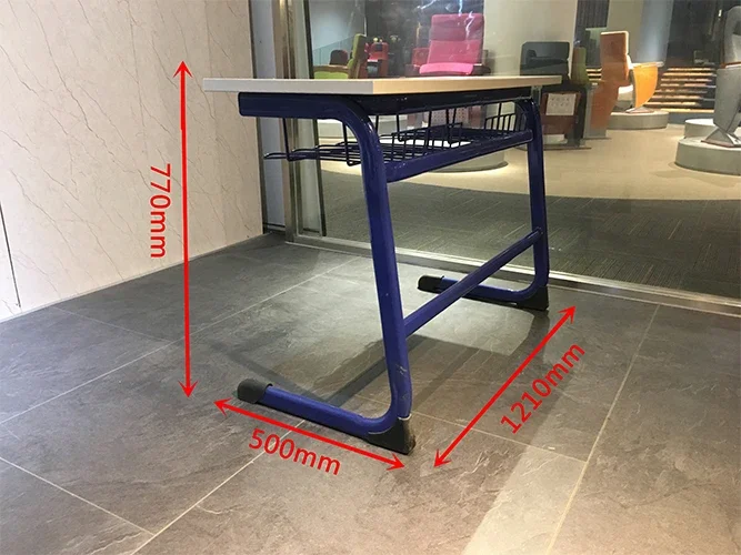 Double student classroom seat, school classroom elementary school student desk and chair