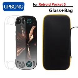 Glass+Bag for Retroid Pocket 5 Screen Protector Tempered Glass Film EVA Portable Case for Pocket 5 RP5 Protector Accessories