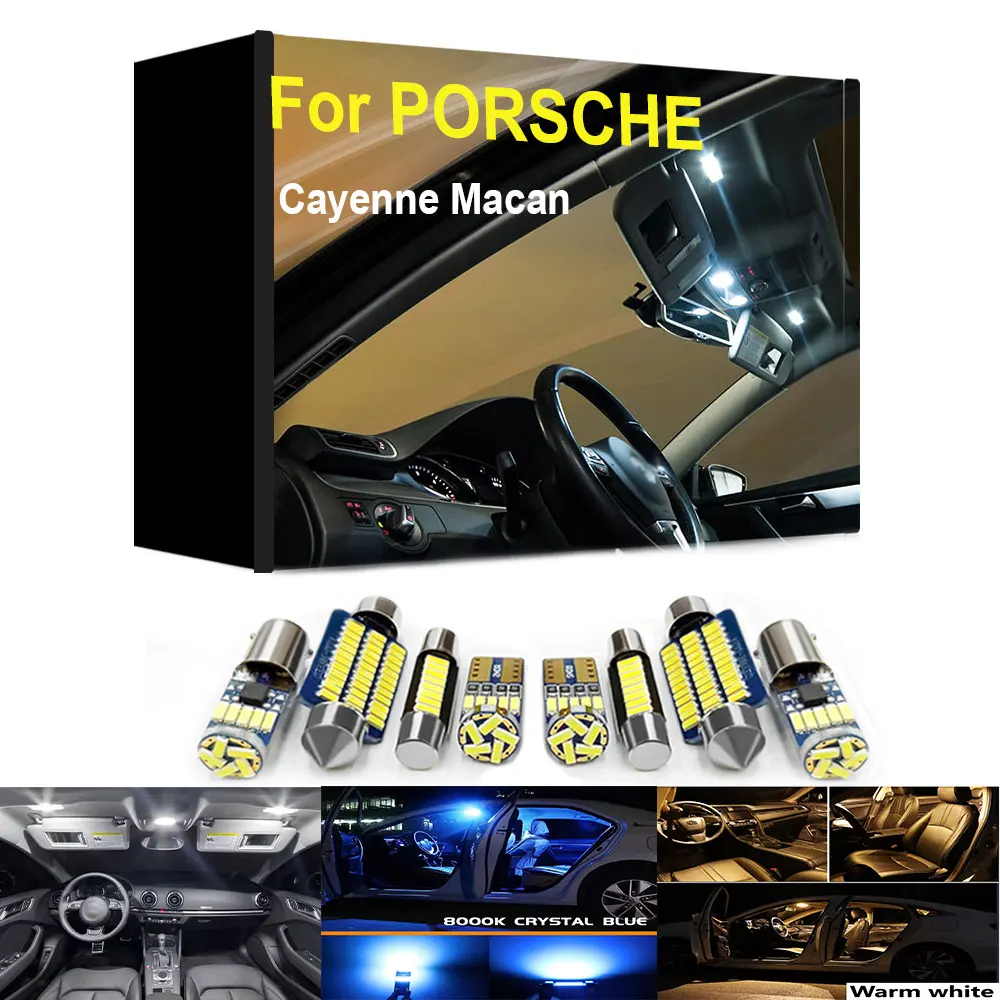 Kit d'ampoules LED intérieures pour PORSCHE Cayenne 9PA 955 957 92A 958 Macan 95B 2002 2005 2009 2012 2015 2016 2018 2020