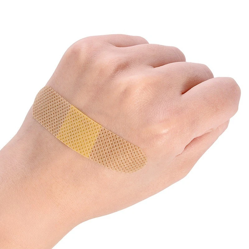 100 قطعة/المجموعة الفرقة المعونة تنفس الإسعافات الأولية لاصق الضمادات الطوارئ اللدائن تضميد الجروح التصحيح الشريط للأطفال الكبار