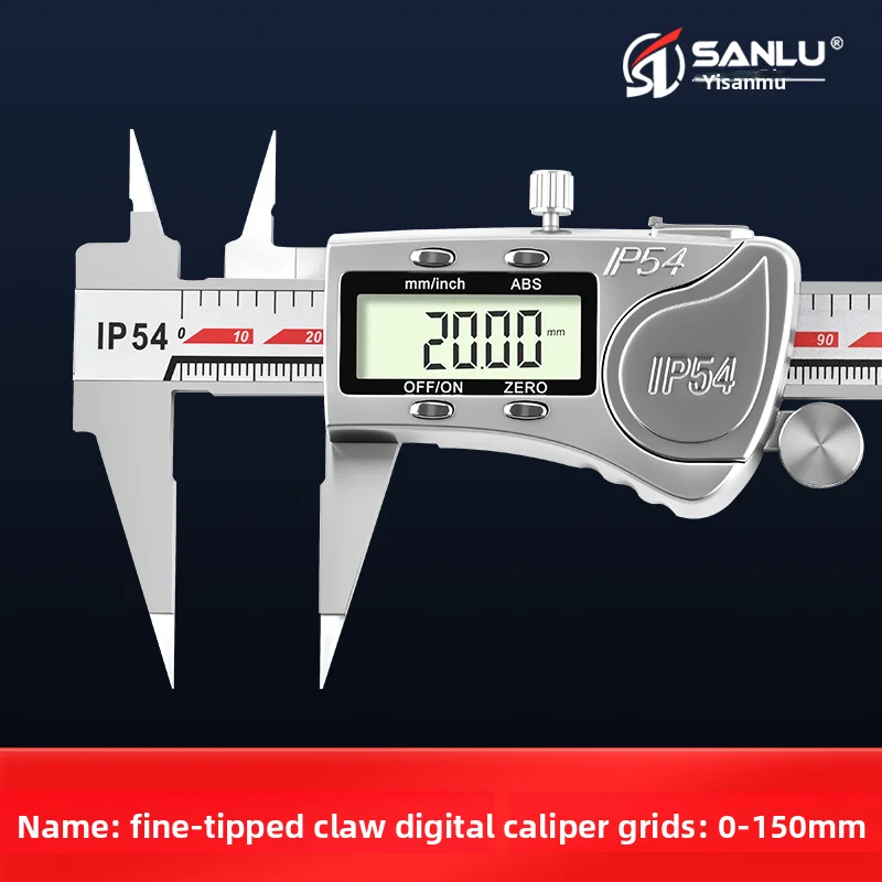 Thin sharp jaw digital Vernier caliper blade Thickness 0.7mm narrow groove deep Outside diameter flat small step special tools