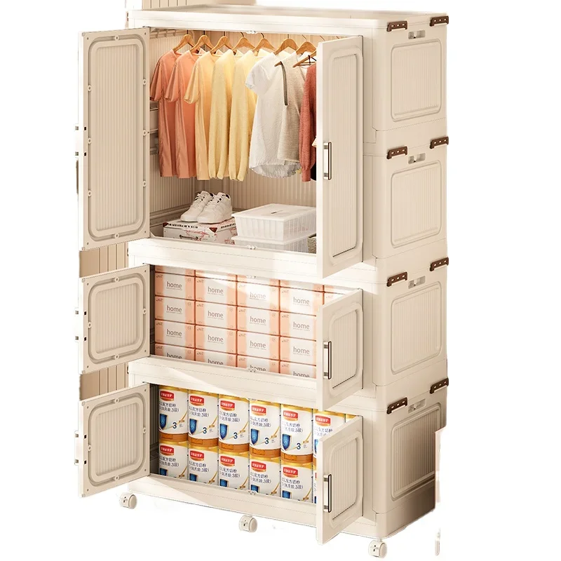 Tragbarer Babygarderobe, einfach zu installierender tragbarer Kleiderschrank