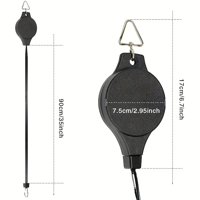 1Pc Retractable Plant Pulley Adjust Hanging Flower Basket Multipurpose Flower Pot Hook Telescopic Lifting Hooks For Garden Pots