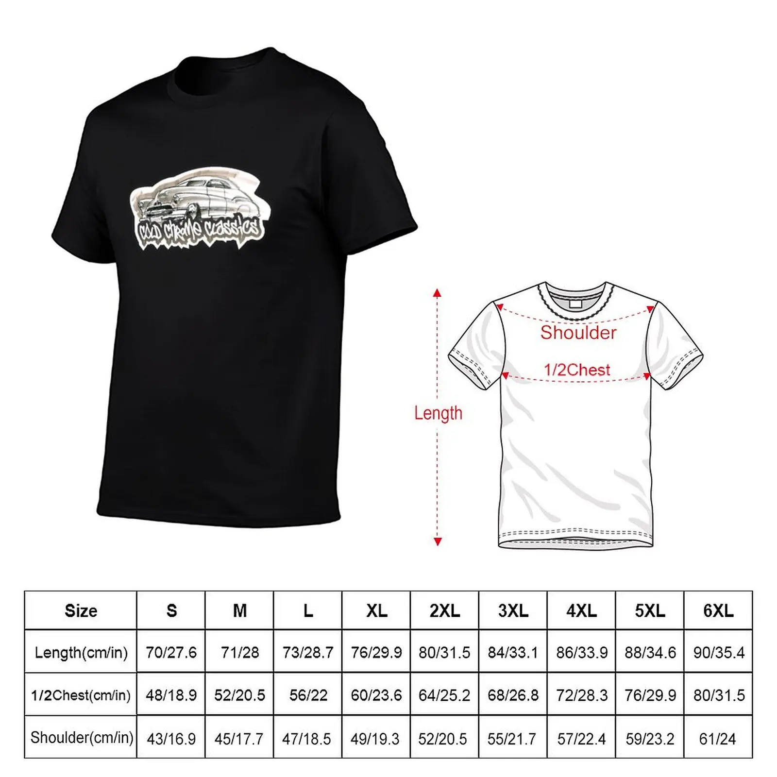 Cold Chrome Classic Coupe Rough T-Shirt Festival Casual Short Sleeve