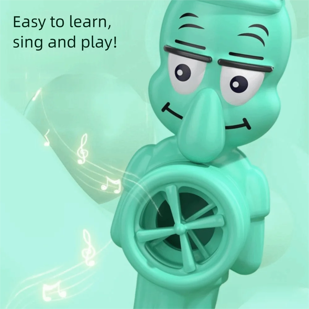 Octopus Shape Kazoo Flute With Lanyard Reusable Musical Whistle Toy Portable Plastic Musical Instruments for Musical Lovers