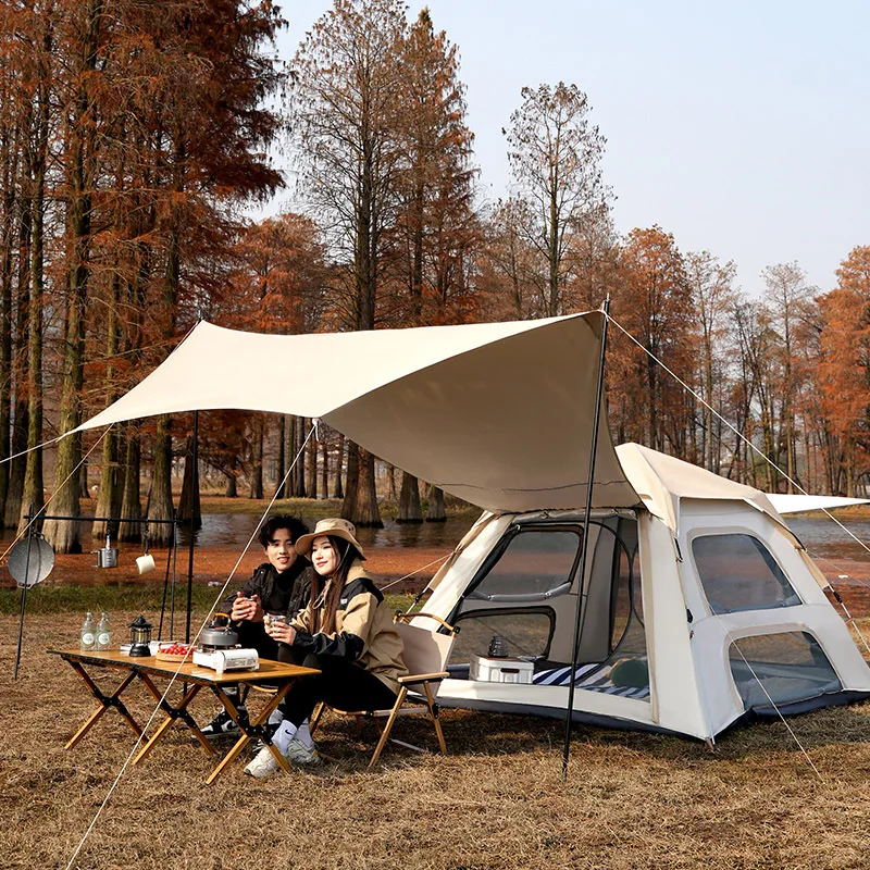 

Thickened Tent Outdoor Camping Canopy Integrated Automatic Quickly Open Sun Protection Rain Proof Picnic Portable Foldable