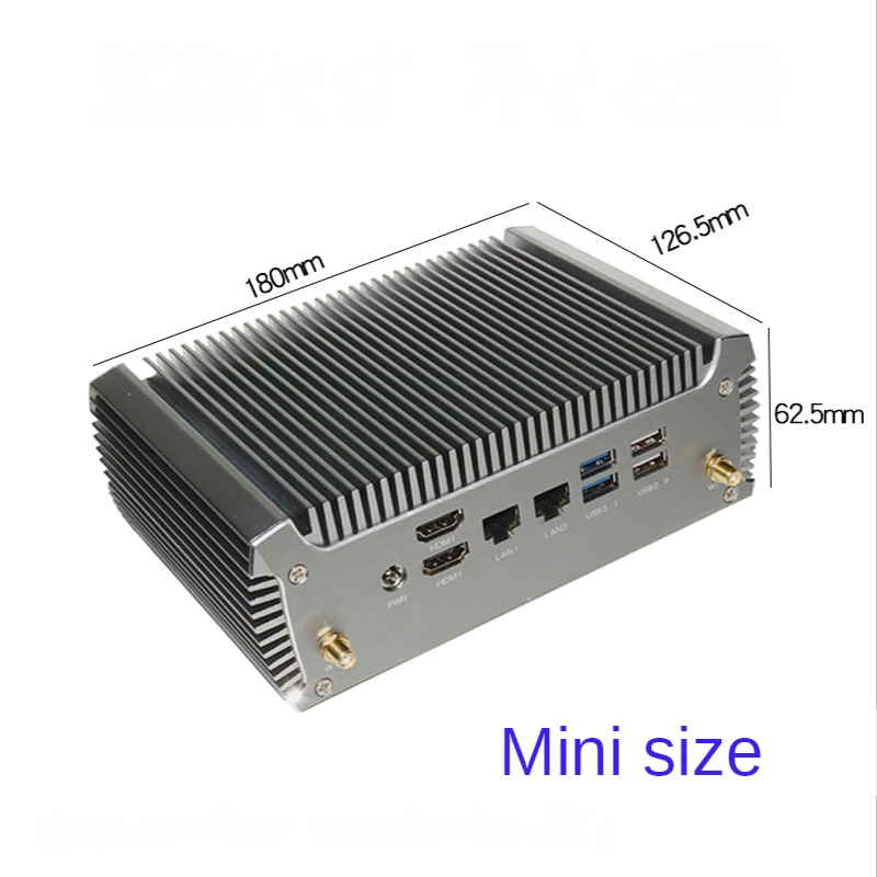 AMD Ryzen™ R7 4700U Dual Ethernet Industrial Control Game 4K Fanless Windows 11 Mini PC Host Support HDD Gaming Computer