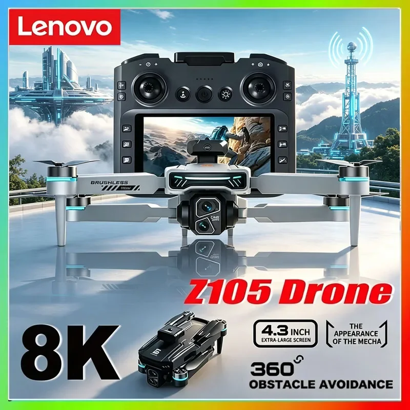 Lenovo Z105 Professional Photography Drone 4K HD Dual Camera Optical Flow Positioning Foldable Large Screen RC Quadcopter