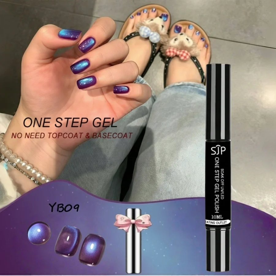 10 ml One Step Cat Eye Gel Nagellackstift, Drei-in-Eins-Gel, hohe Sättigung, langlebig, Salon und Heimgebrauch, modischer Stift – Detail 9