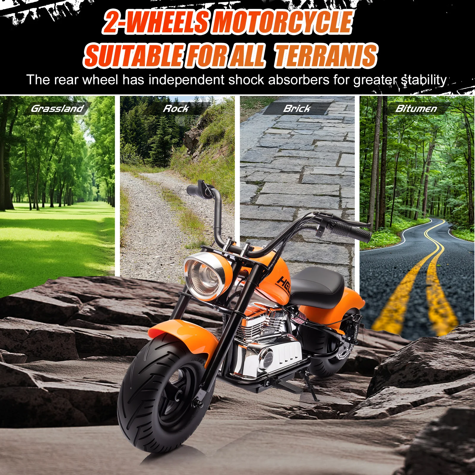 24V Kids Electric Dirt Bike,2-Wheeler Electric Motorcycle,Battery Powered Ride on Toy Car for Aged 8+ Big Kids Gift,w/ Handbrake