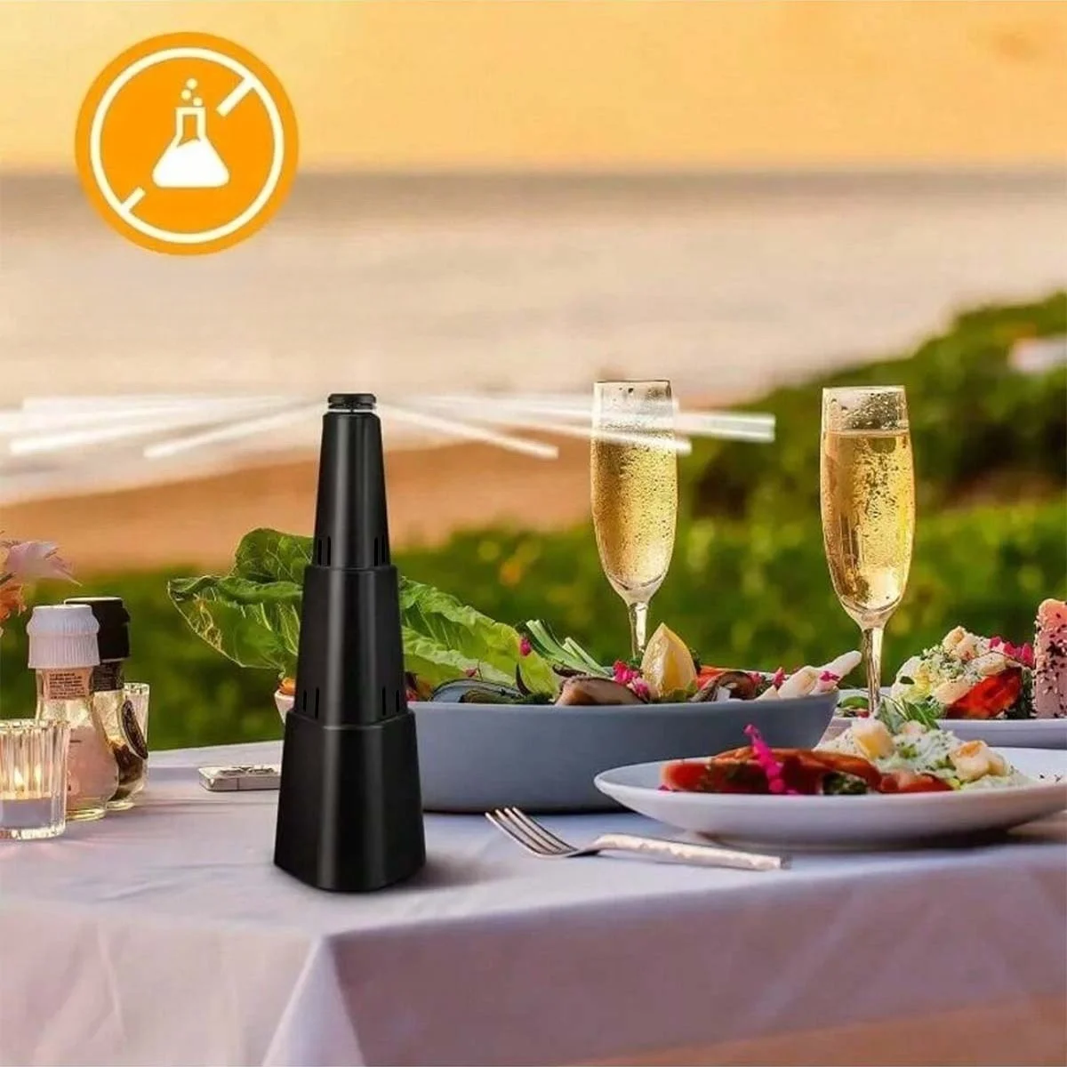 Portable Fly and Mosquito Repellent Fan, Desktop Insect Killer, Suitable for Outdoor Camping and Garden Dining (Excluding 2 * AA