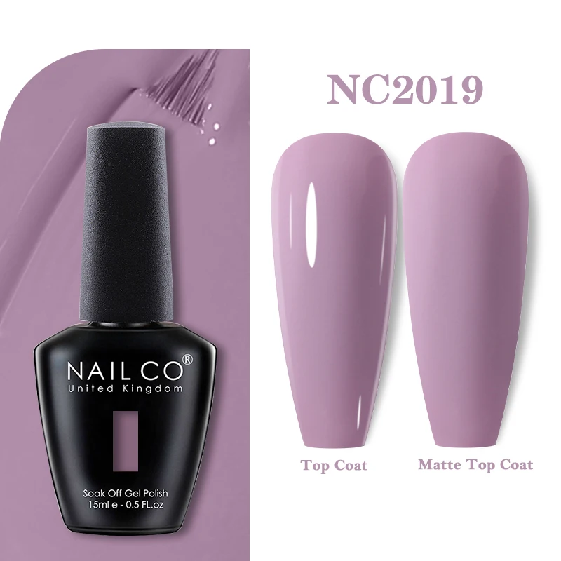 NAILCO Rosa Nudo Viola Colori Serie 15ml UV e LED Nail Art Gel Smalto per unghie Gel Lacca Lakiery Hybrydowe Gel Vernici