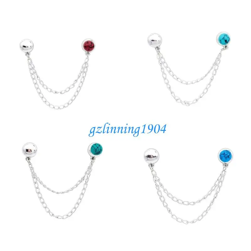

L5YD 2Pcs Trouser Cuffs Clips Headscarf Pin Pinless Brooch Hijab Pin Hem Fasteners T-Shirt Shortening