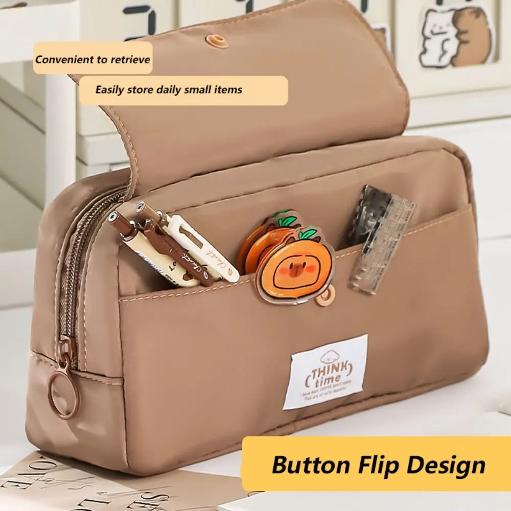 ポータブル多層ペンバッグ大容量汚れにくい鉛筆ケース洗えるペンボックス学校オフィス