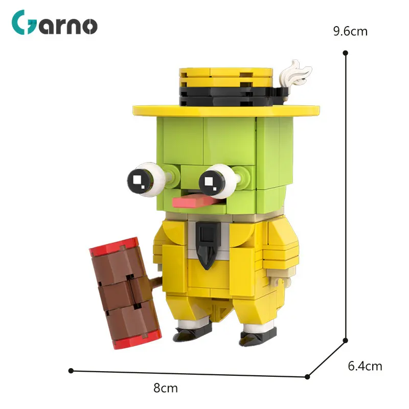 MOC 영화 남자 짐 캐리 가면 벽돌, 할로윈 시리즈 빌딩 블록, 재미있는 노란색 인형 벽돌, 장난감 선물