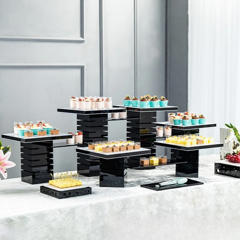 

Dessert table ornament acrylic display stand cake tray afternoon tea snack stand buffet cold meal tea break table