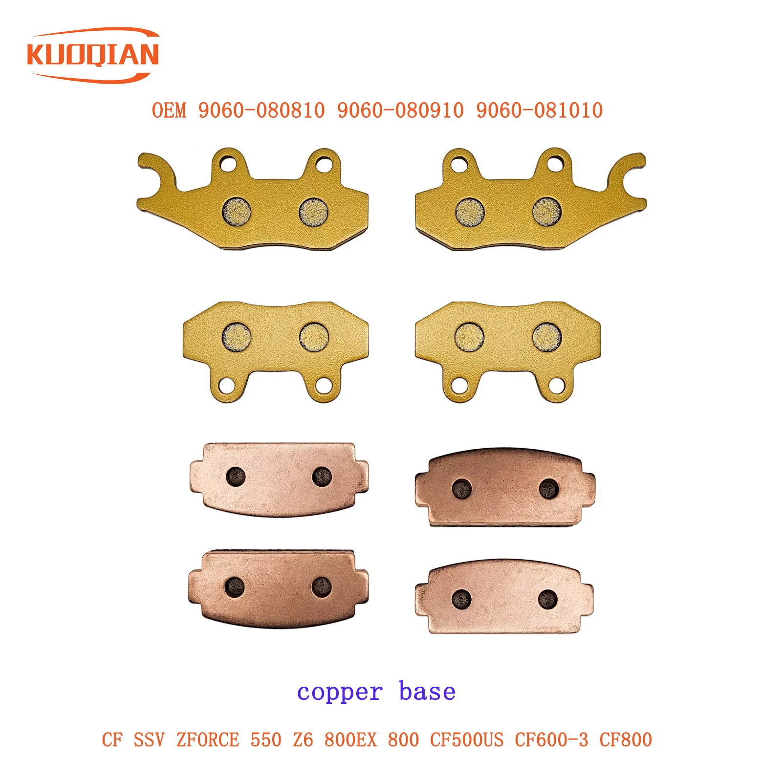 

4 Sets Brake Pad for CF ZFORCE CF500 500 550 600 800 Z5 Z6 Z8 500CC 600CC 800CC SSV 9060-080810 9060-080910 9060-081010