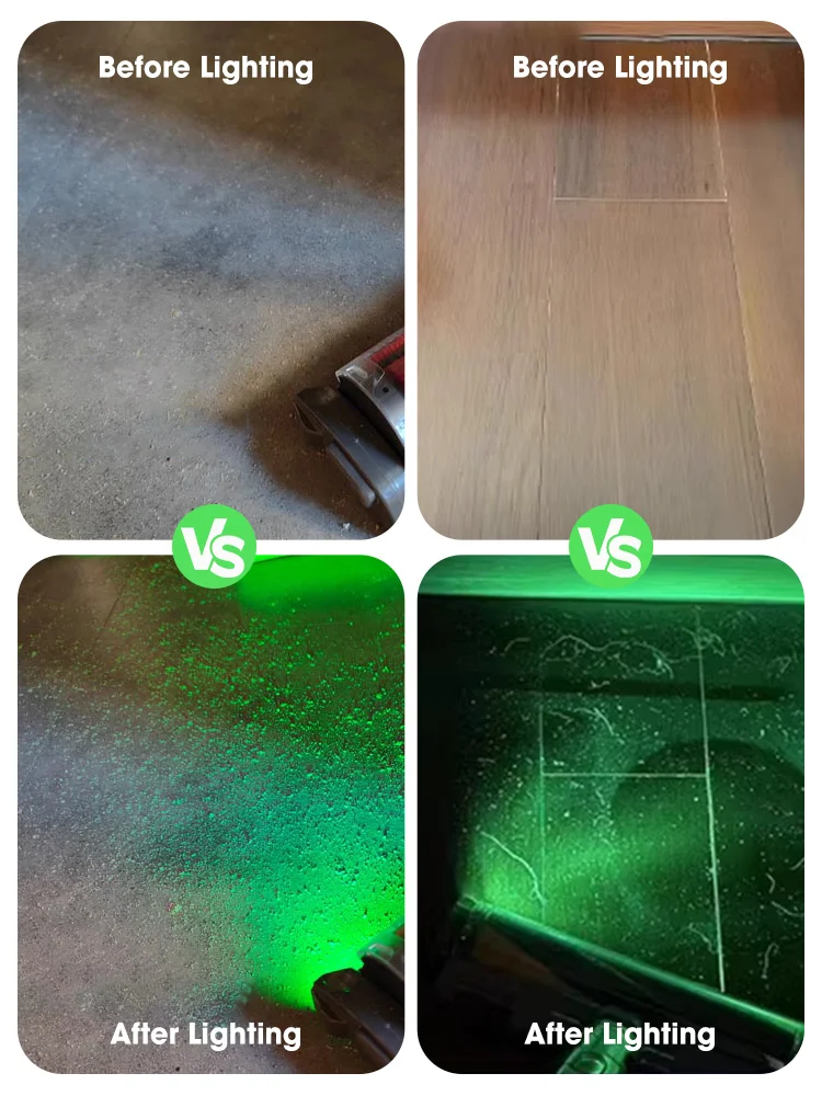 Vacuum Cleaner Laser Lights Dust Display LED Lamp Dust Clearly Visible Under the Light Universal Vacuum Cleaner Parts