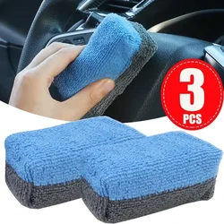 3/1pcs Microfiber Applicator Pad Car Cleaning Sponge Cloths Car Beauty Wax Polishing Sponge Superfine Fiber Fabric Sponge Wipe