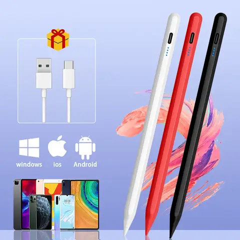 안드로이드 태블릿 용 범용 스타일러스 펜 iPad 12.9 용 휴대 전화 터치 펜 Huawei Lenovo Samsung Xiaomi 용 10th Apple Pencil