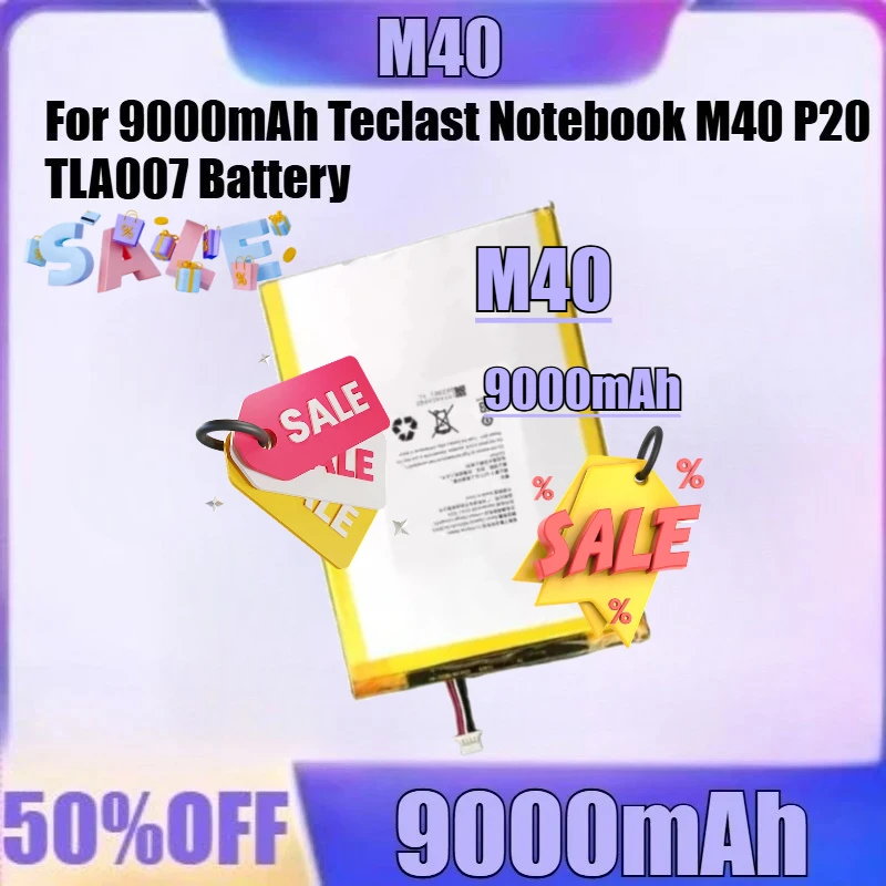 

M40 9000mAh For 9000mAh Teclast Notebook M40 P20 TLA007 Battery New M40 9000mAh High Quality Battery