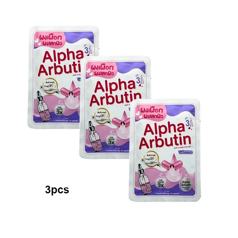 

3X Viên Kích Trắng Da Alpha Arbutin HYA Gluta 3 Plus Collagen Moisture Lightening Brighten White Reduce Dark Skin Blemishes