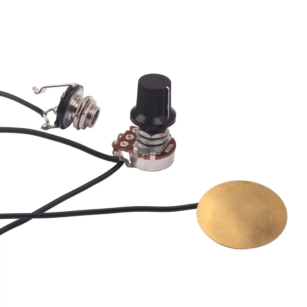 Prewired Piezo Pickup Acoustic Preamp Board for Guitar Cigar Box Banjo Mandolin Plug and Play Kit