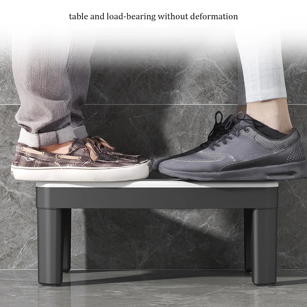 Space-saving Step Stool For Bathroom - For Elderly Adult And Child Curved Design Thickened Material Bathroom Supplies