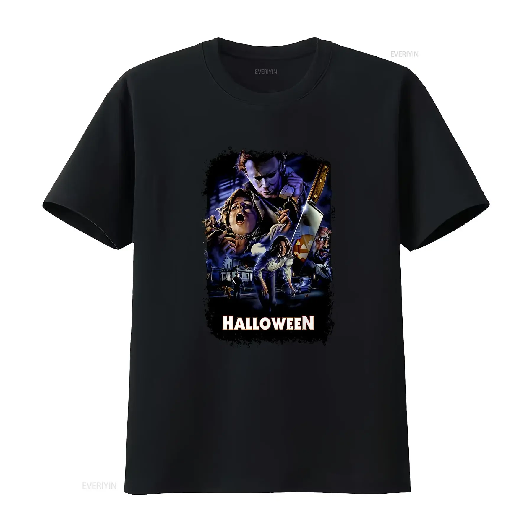 Halloween 1978 Movie Poster Inspired T Shirt Retro 80s vintage Washed homme Versatile fashion designer clothes Casual