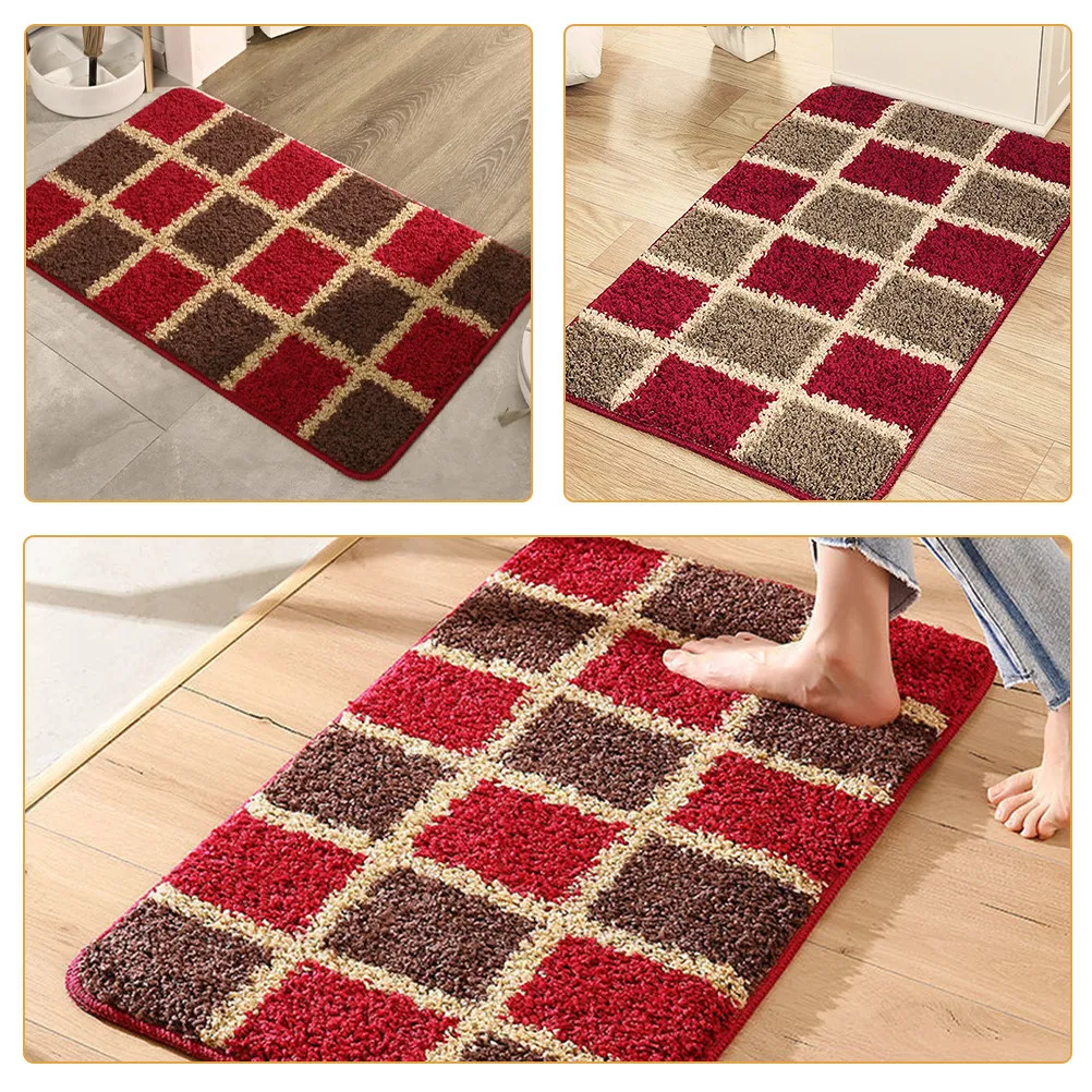 Absorbent Nonslip Bath Rug Bathroom Floor Mat Soft Water Absorption Shower Mat Anti Skid Washable Carpet Bath Rug