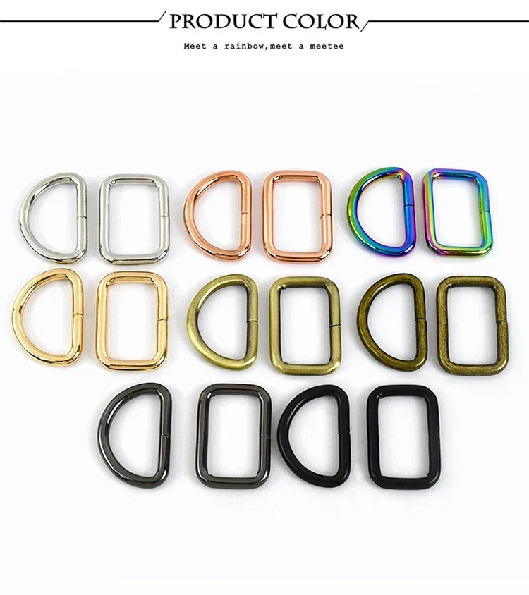10 Stück Metall-Taschenverschlüsse, 16–50 mm, D-Ring-Verschlüsse für Gurte, Gurtband, Gürtelhaken, Hunde-Leinen-Verbindungsstücke, Verschlüsse, DIY-Bastelzubehör – Detail 5