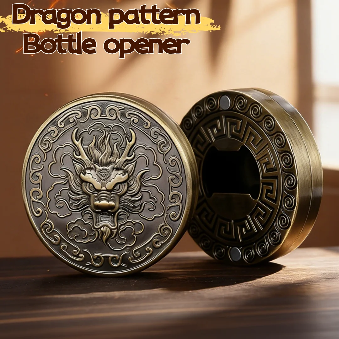 Creative Three-Dimensional Dragon Head-Shaped Beer Bottle Opener That Can Be Magnetically Attached to the Refrigerator and Is a Multi-Functional Bottle Opener