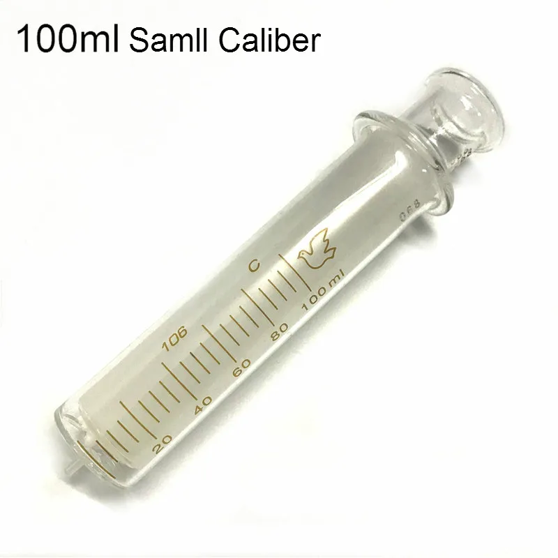 Glass Syringe 100 ml with Metal Luer Lock / Glass Caliber Glass Sample Extractor Injector Lab Glassware Reusable 100 CC 1/PK