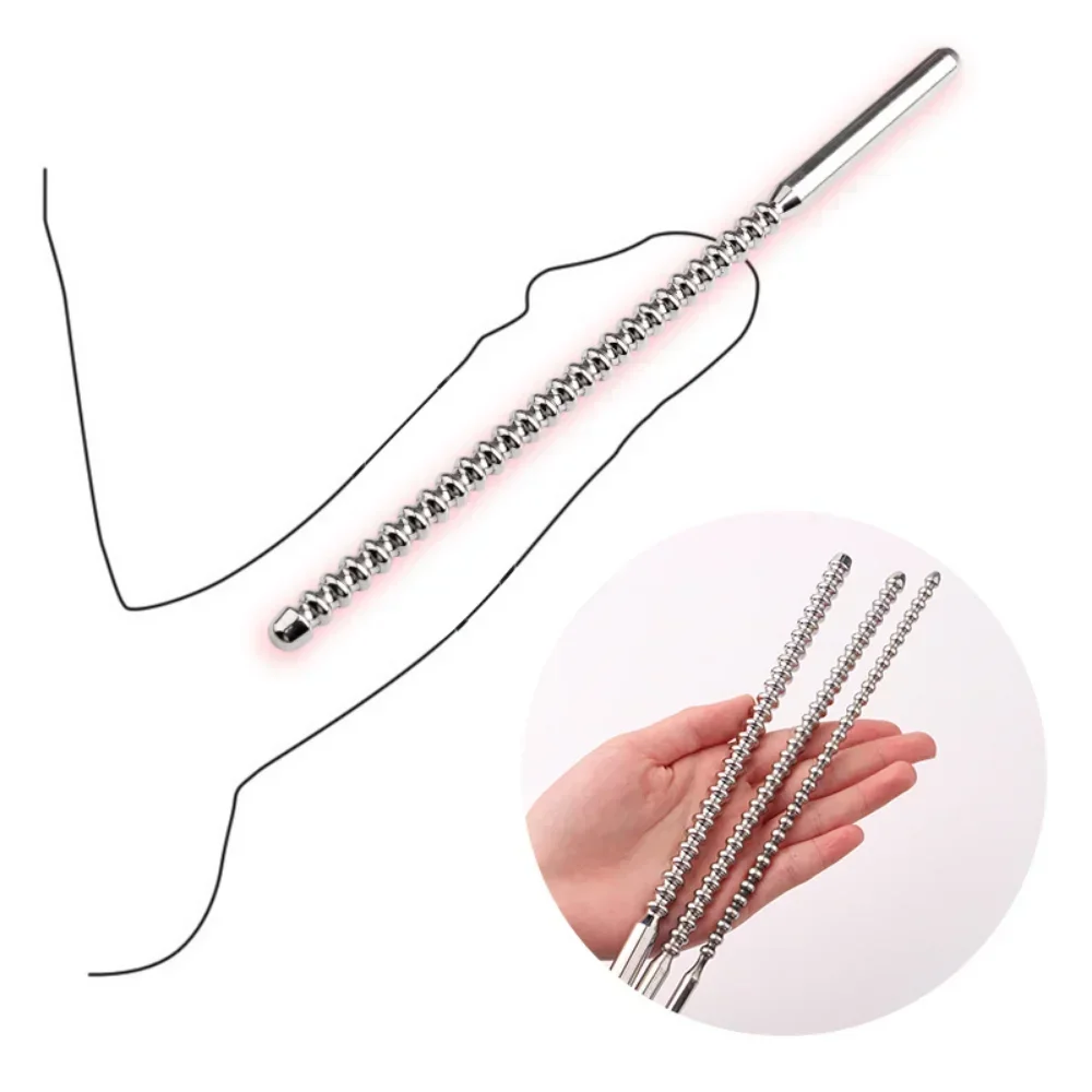 Stainless Steel Penis Plug Urethral Catheter Stimulator Dilator Chastity Tool Probe Wand For Ejaculation Delay Men Penetration