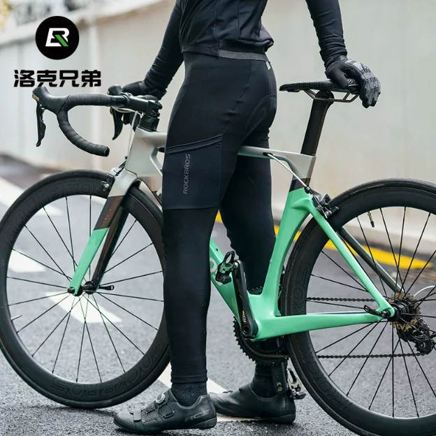 

ROCKBROS Cycling Bib For Men Autumn/Winter Bicycle Professional Long Pants High Elastic Comfort MTB Road Bike Suspenders