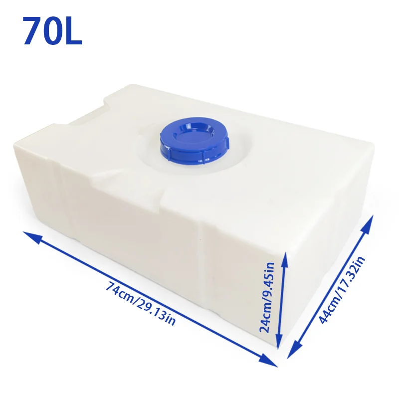 70L Diesel Fuel Tank RV Water Tank Transformation Horizontal Car Water Tank Plastic Bucket High Temperature Square Water Tank