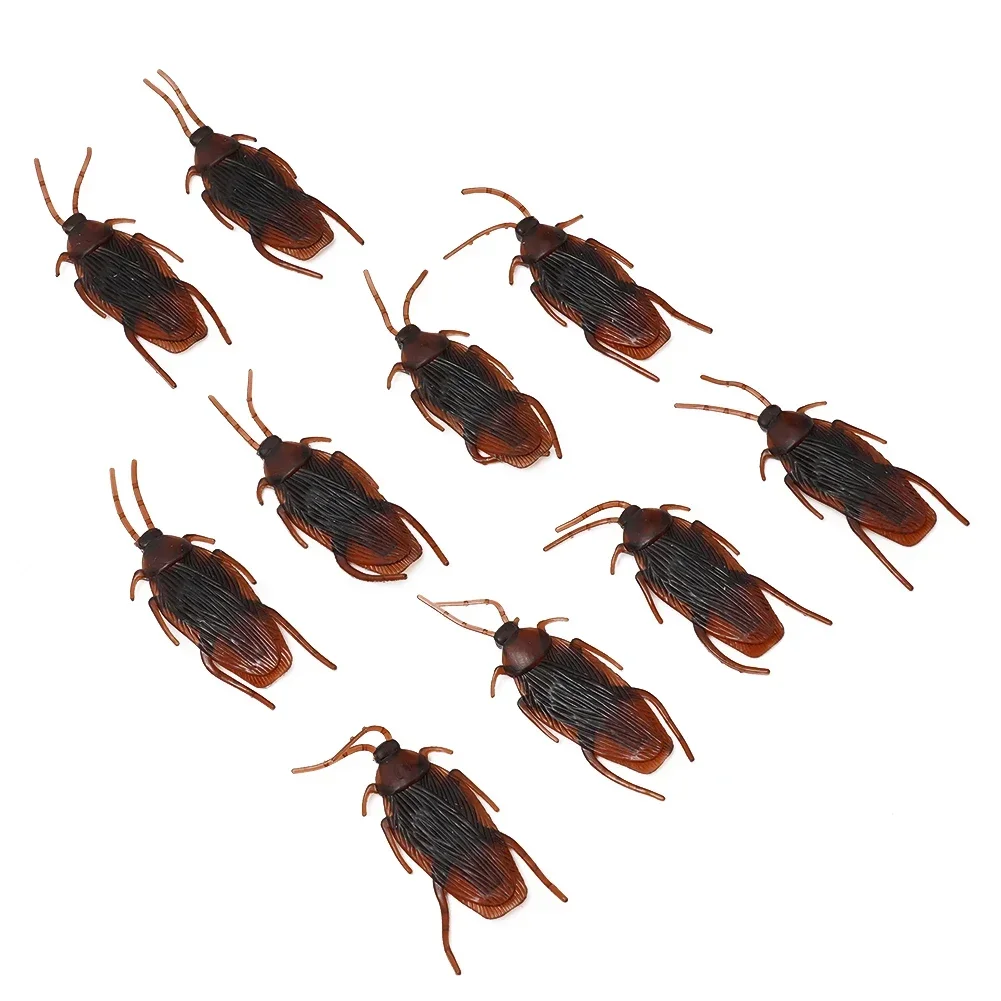 Prank Prank Cockroaches Smelless Trick 5/10pcs 6cm X 2cm Fake Joke Plastic Realistic Cockroaches Toy Eco Friendly