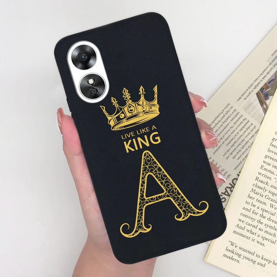 For OPPO A17 A17K 4G Cases Crown Back Cover Silicone Protective Antifouling Senior Fashion Simplicity For OPPO A 17 A 17 K Shell