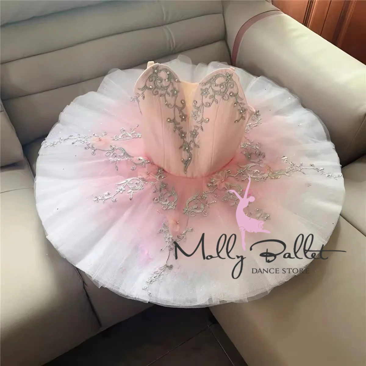 New ballet TUTU skirt pink fairy doll variation professional performance competition skirt for children and adults