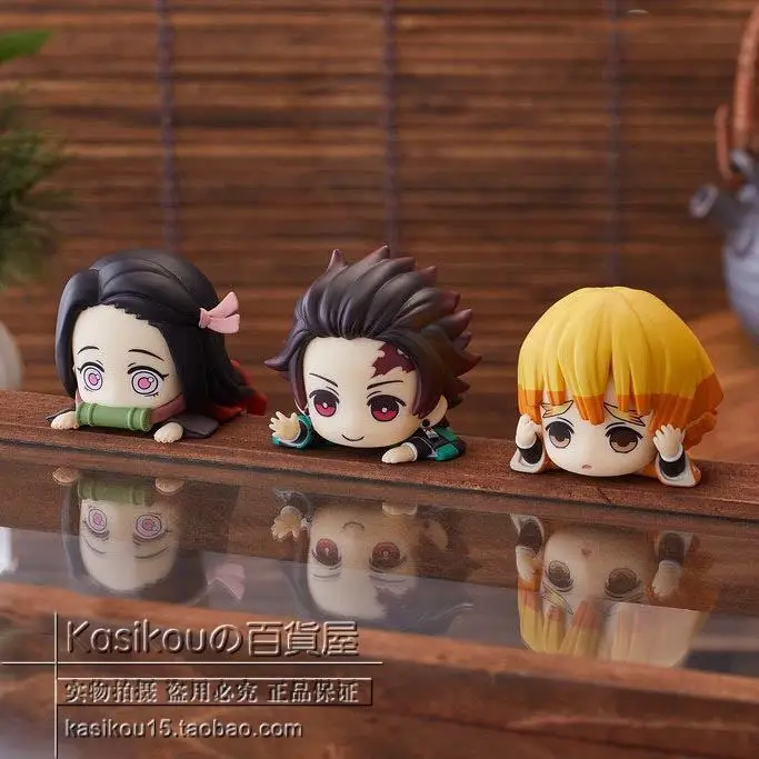 

Adorable Demon Slayer Chibi Plush - Style Figures - Tanjiro Zenitsu Nezuko - Cute Posing Prize Figures for Collection