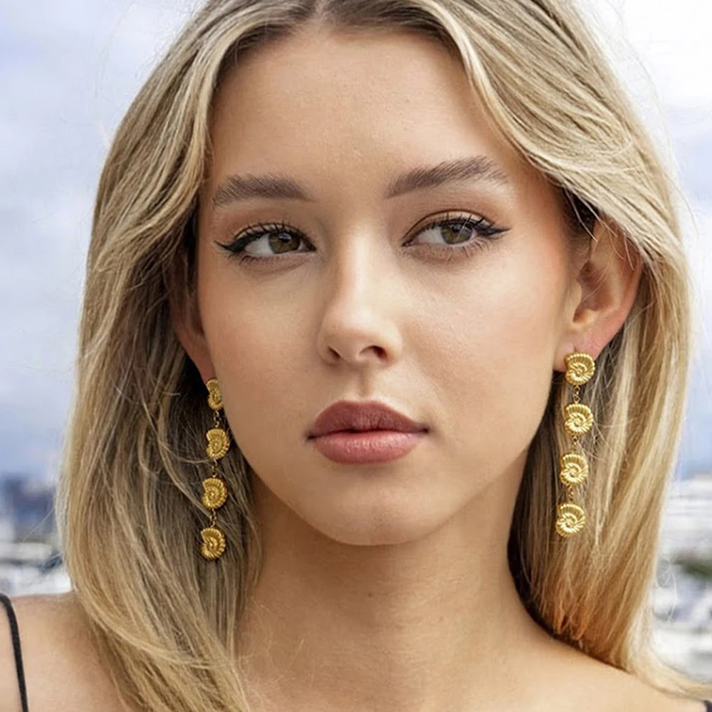 

ENFASHION Para Mujer, летнее дугообразное ожерелье с подвеской в форме раковины, ожерелье для женщин, ювелирные изделия из нержавеющей стали с покрытием из 18-каратного золота P3588