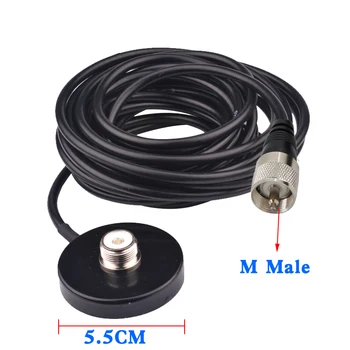 Magnet sucker mount feeder cable for mobile walkie talkie 5.5cm diameter connector PL259 magnetic antenna base for radio