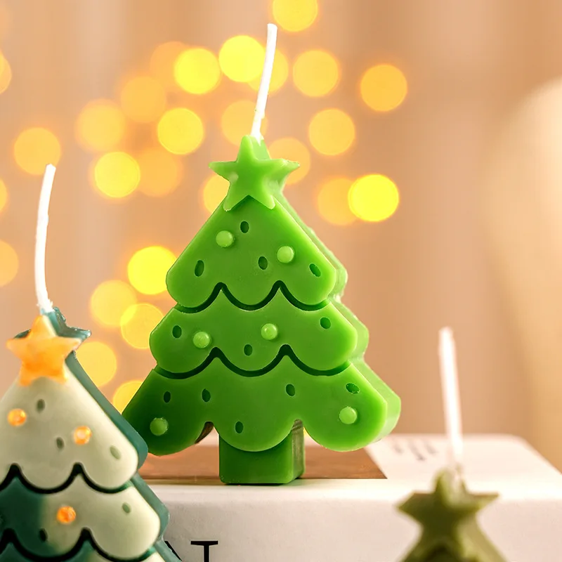Weihnachten kreative handgemachte Duftkerzen Hand in Hand Geschenk Weihnachtsbaum Hirsch geformte Aromatherapie Kerzen