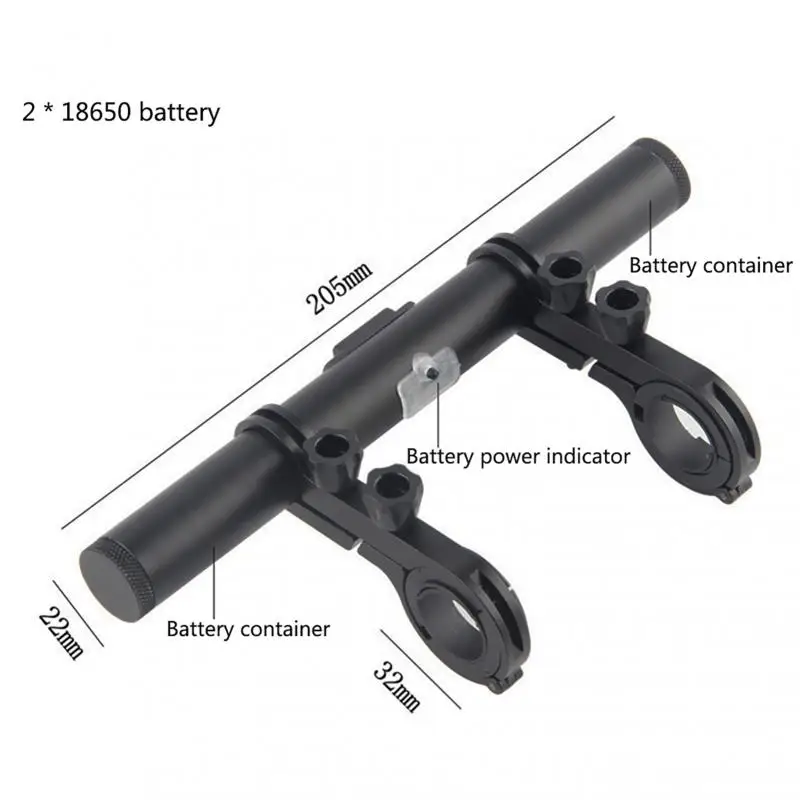 Alloy Handlebar Extender Detachable Waterproof Battery Operated Double Support Extension Bracket Biking Mount