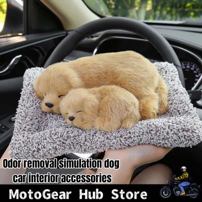 Simulated Dog Car Interior Decoration Ornaments Activated Carbon Odor Removal High-End Decoration Center Console Car Supplies