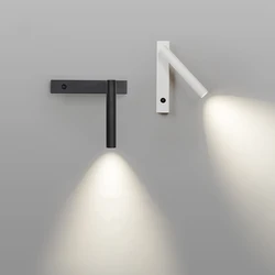 Minimalista Nordic Wall Lamp com ângulo ajustável, cabeceira Reading Light, Rotatable Spotlight, cabeceira Lamp, Corredor e Quarto