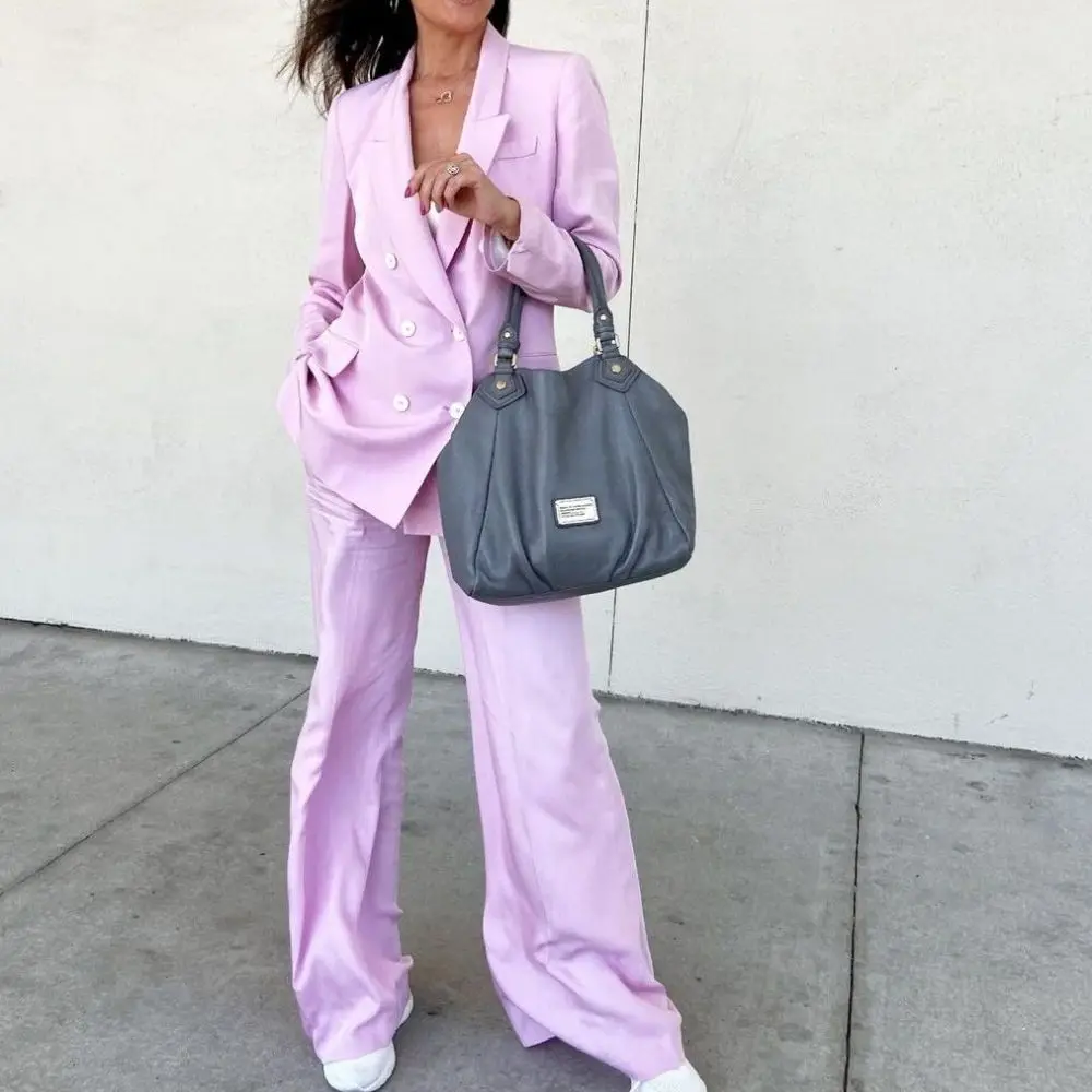 

Ivory Leisure Women Pants Suits For Wedding 2022 High Waist Long Sleeve Evening Red Carpet Fashion Wear 2 Pieces