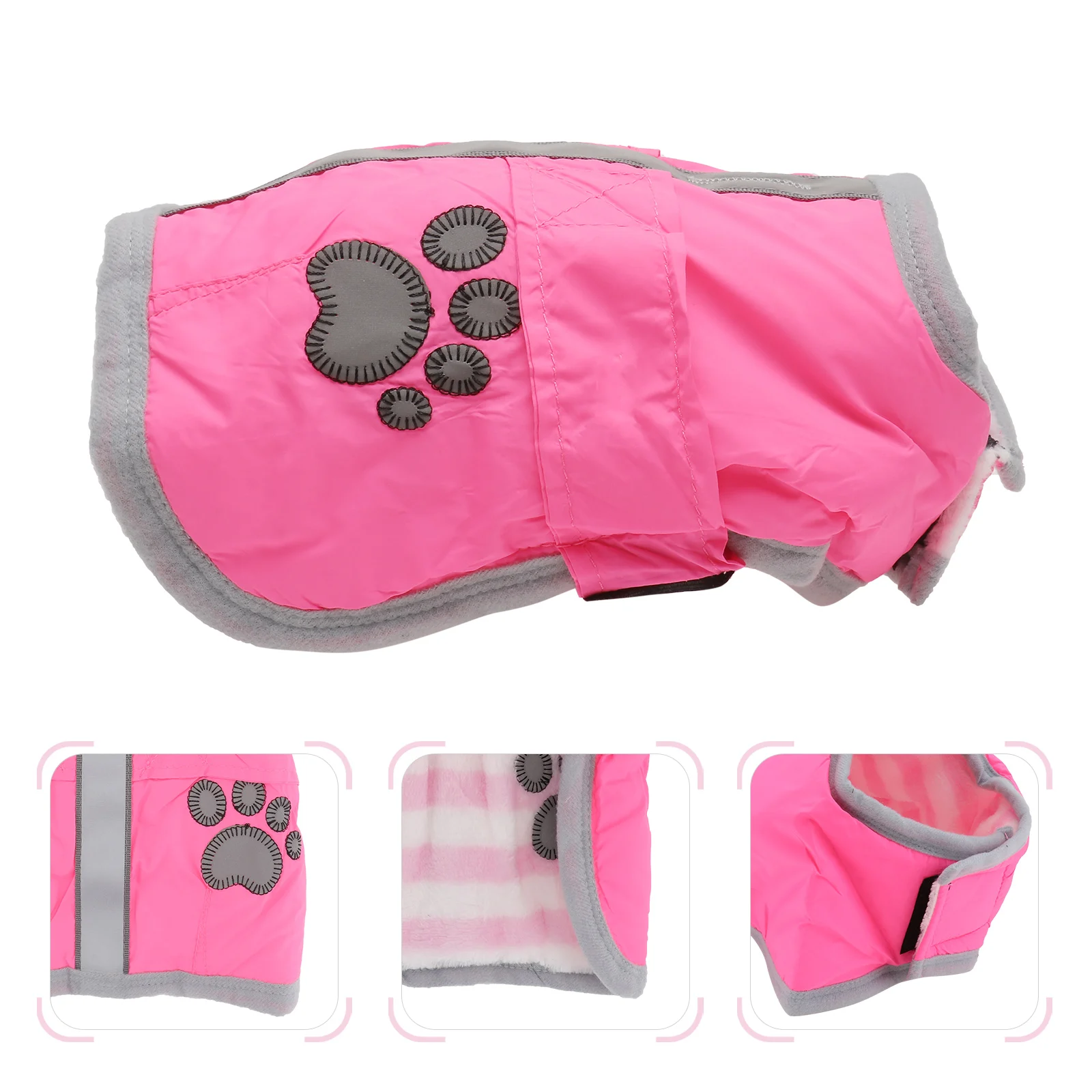 Waterproof Reflective Dog Coat Warm Fleece Reversible Winter Jacket Cold Weather Doggie Coat Small Medium Large
