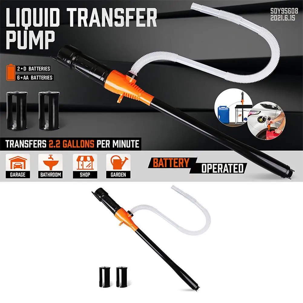 

NEW Portable Power Battery Pump, Liquid Transfer Pump, Pump Water Vehicle Gas Transfer & Suction Fuel Transfer Fuel 2.2GPM, N8X2
