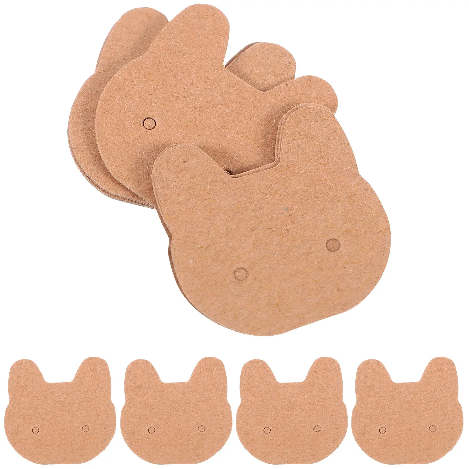 

200 шт. картонных карточек из крафт-бумаги для ювелирных изделий, пустые держатели-этикетки для серег, для розничной упаковки, хранения и организации, для рукоделия